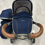 Navy egg carrycot and also Converts to a tandem pushchair Image 2