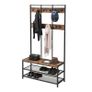 New XXL Metal Hall Tree Coat Rack with Shoe Bench - FREE P&P Image 4