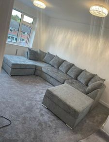 Ushape Scatter & Fullback Cushions Sofa