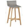 5 Piece Outdoor Dining Set Solid Acacia Wood Image 8