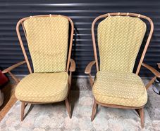 2 Vintage Retro Style "Ercol" Fireside Chairs