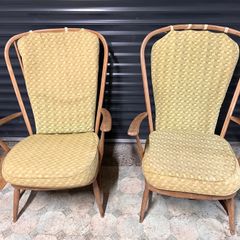 2 Vintage Retro Style "Ercol" Fireside Chairs