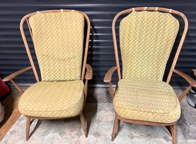 2 Vintage Retro Style "Ercol" Fireside Chairs