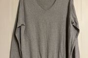 Womens Grey Top Cotton/Cashmere/Silk