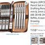 26PCS Metal Mechanical Pencil Set in Leather Case, Art Drafting Pencil 0.3, 0.5, 0.7, 0.9 mm Image 3