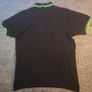 Fred Perry M12 Men's Polo Shirt Black Lime Green Made in England M Image 4