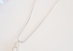 Silver Necklace with Rectangular Shaped Pendant