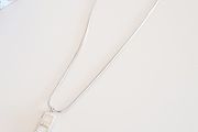 Silver Necklace with Rectangular Shaped Pendant