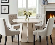 Sterling Extendable Round Dining Table 100 to 180