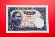 Spain  25 Pesetas  1954  Pick 147a  Scarce  Without Letter  ( Uncirculated )