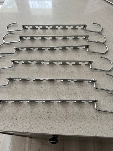 Space Saving Cascading Hangers - Chrome, Set of 6 (New)