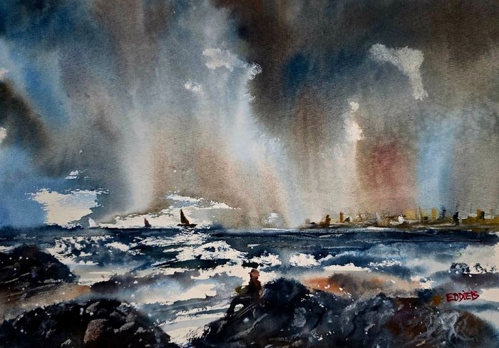 the storm watcher watercolour