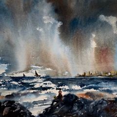 the storm watcher watercolour