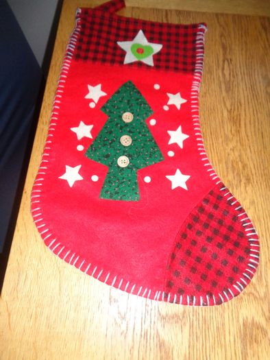 Christmas Appliqued Christmas Stockings x 2 for Sale