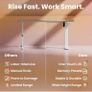 Standing Desk with USB Charging Port, 160 x 80 cm, 4 Preset Height Settings Image 6