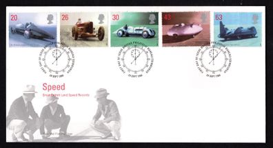 1998 Great Britain British Land Speed Record Commemorative Stamps Royal Mail Addressed First Day Cover (FDC)