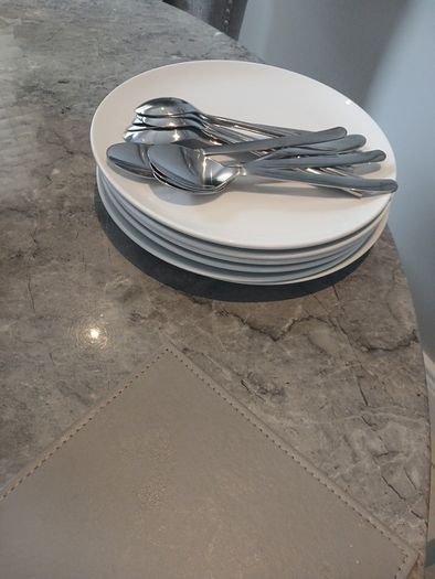 dining plates and spoons