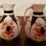 Beautiful Pair Antique English China Jugs Victorian Image 2