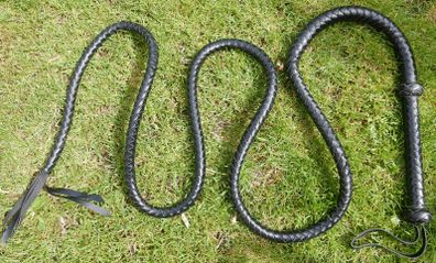 100" Plaits Genuine Top Grain Leather Heavy Duty Bullwhip Professional BULLWHIP Cracking Farm Gift , Fetish Toy