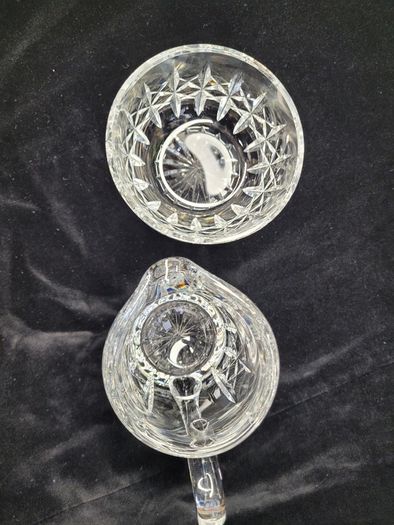 Vintage Waterford Crystal Creamer & Open Sugar Bowl Set