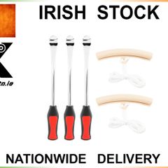 11.5" Tyre Lever Spoon Motorcycle Tyre Changing+ 2x Wheel Rim Protector Tools Iron