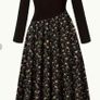 Maxi Dress with Asymmetrical Floral Pattern skirt Image 6