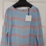 Lennon Courtney stripe boat neck top UK 12 BNWT Image 2