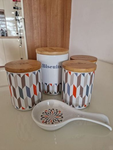 Price and Kensington Storage Tea Coffee Sugar, Utensils and Biscuits