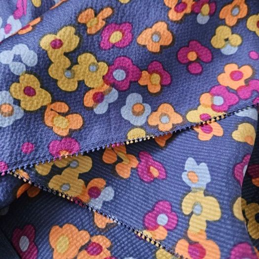 Whistles boho floral silk dress with empire waist 10 12 blue pink yellow
