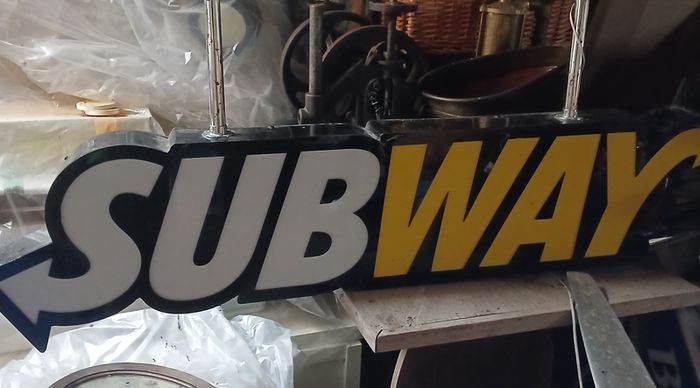 large subway sign