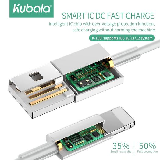 Kubala 2M Apple Lightning Fast Charger Cable 2A (Brand New/Warranty)