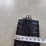 5oz Stainless Steel Black Croco Leather Flask with Captive Cap and Durable Rubber Seal Image 4