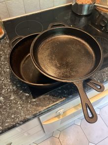 Cast iron pans
