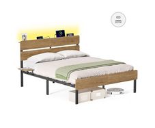 Double bed frame LED