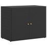 Garden Storage Cabinet Black 100x55.5x80 cm Poly Rattan Image 4