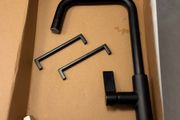 Matte Black Kitchen Mixer Tap &amp; 12 Black Cabinet Handles 30 Days Use