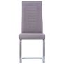 Cantilever Dining Chairs 2 pcs Taupe Fabric Image 3
