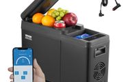 Car Refrigerator, 12 Volt Car Armrest Refrigerator Fridge, 8 L Single Zone Portable Freezer, -4F-68F Adjustable Range, 12/24V DC and 100-240V AC Compressor Cooler for Outdoor, Camping