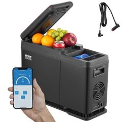 Car Refrigerator, 12 Volt Car Armrest Refrigerator Fridge, 8 L Single Zone Portable Freezer, -4F-68F Adjustable Range, 12/24V DC and 100-240V AC Compressor Cooler for Outdoor, Camping