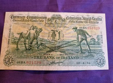 Ploughman 1 pound note