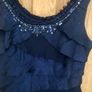 S L fashions navy ruffled designer dress Image 3