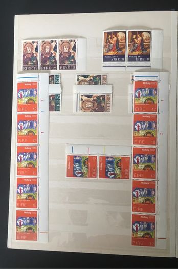 1970-1990s Ireland Used and Mint in Blue 32 page 16 leave Stamp Stockbook