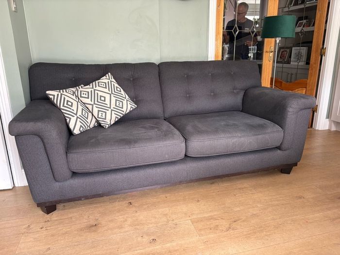 3 seater sofa and footstool