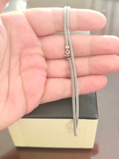 Sterling silver ladies mesh necklace