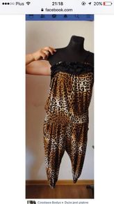Leopard print knee length jumpsuit size UK14 EU42 Postage included