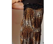 Leopard print knee length jumpsuit size UK14 EU42 Postage included