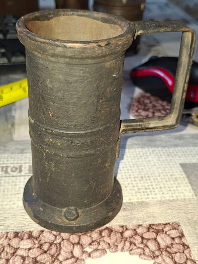 Rare 13 Piece Lot of Antique Chavagnat Tin Measuring Demi-Litre from Paris, France, dating  approximately 1800s.