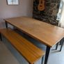 6ft oak table with extenders Image 3