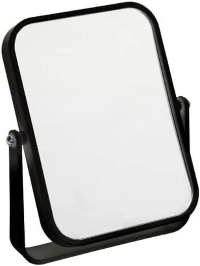 lastic Goods Free Standing Travel or Bathroom Mirror, Black