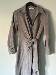 Zara light woollen wrap dress